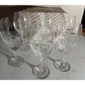 Set of 6 Bleikristall in Vollendung Lead Crystal Wine Glasses (Germany)
